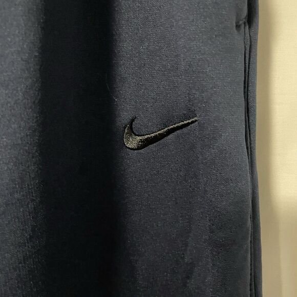 Nike Therma Fit Joggers Sweat Pants S Navy Blue Tapered Leg Open Hem 29 x 31 - Picture 4 of 9